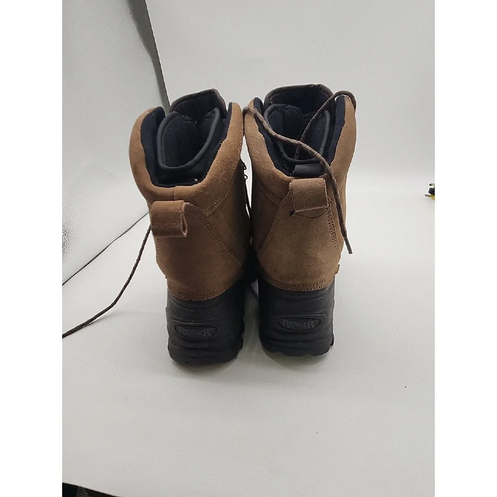Ranger Thermolite Winter Boots Mens 8 Brown Suede Rubber Duck Snow Insulated